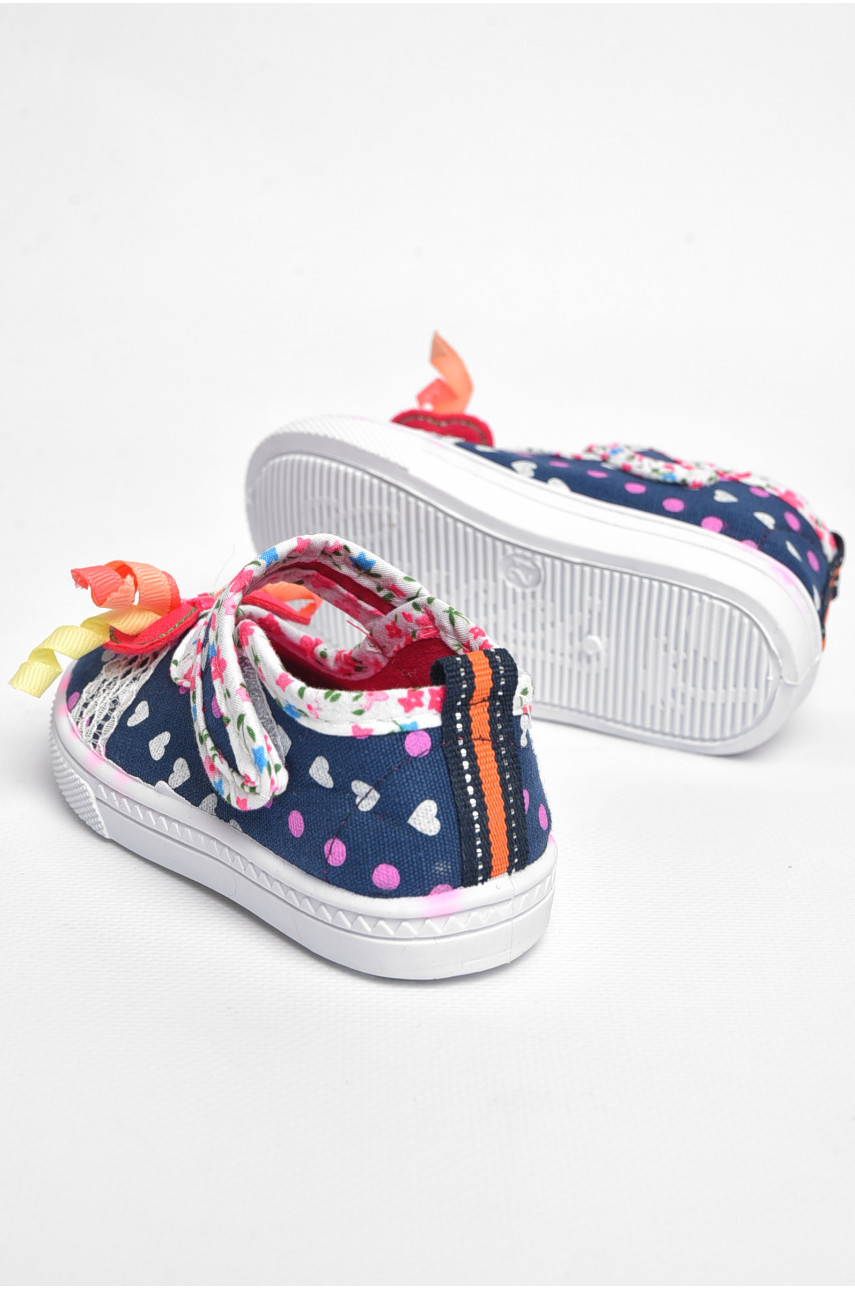 Мокасини дитячі для дівчинки темно-синього кольору т1 183477