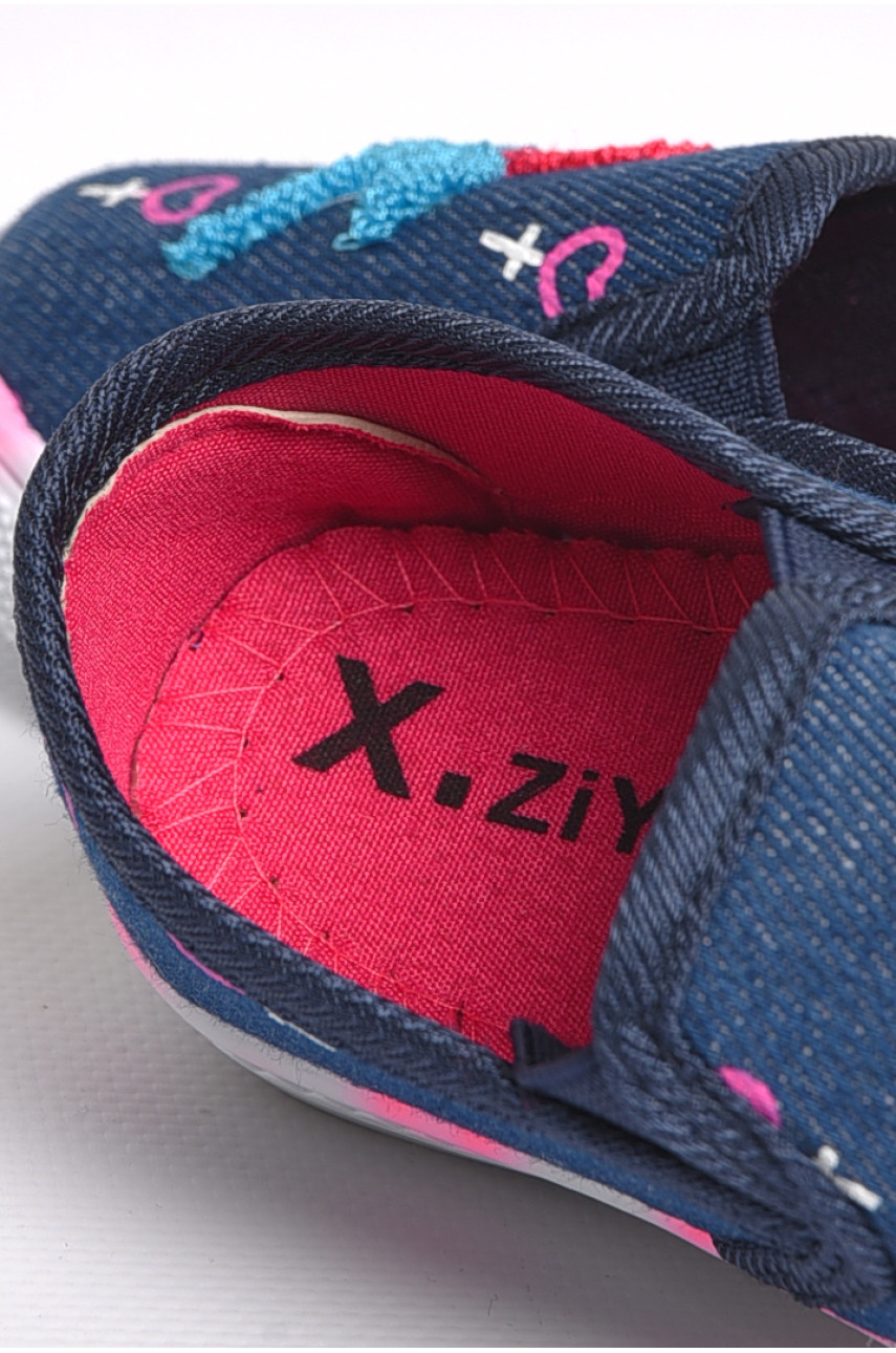 Мокасини дитячі для дівчинки темно-синього кольору т11 183481