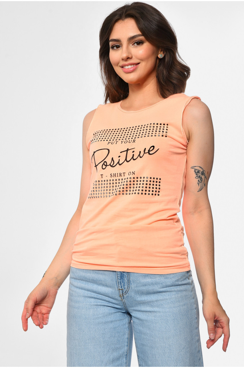 Футболка женская оранжевого цвета 183504 Футболка женская оранжевого цвета 183504