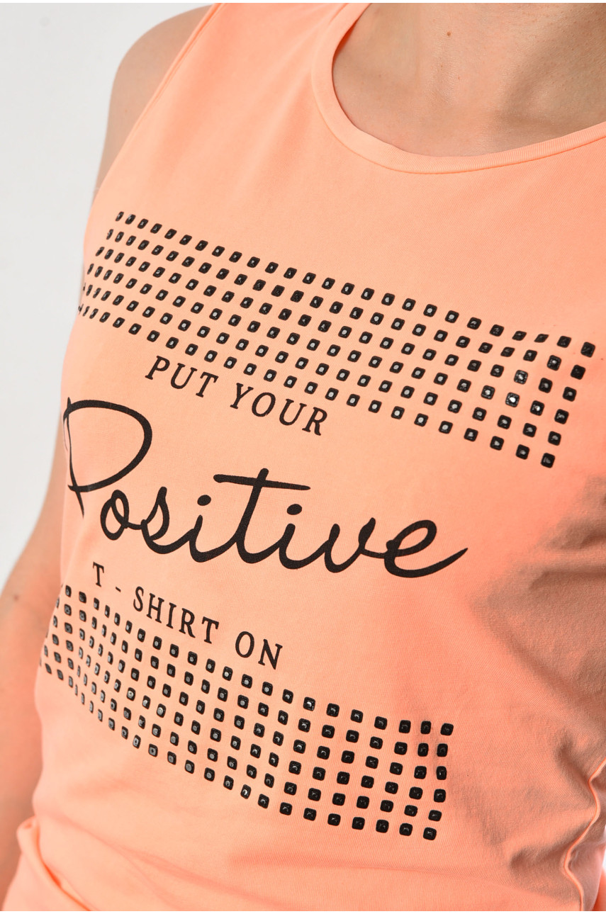 Футболка женская оранжевого цвета 183504 Футболка женская оранжевого цвета 183504