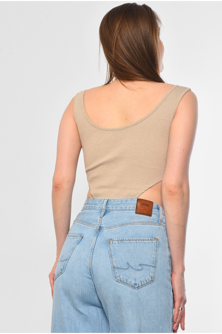 Боди женское однотонное серого цвета 4233 183505