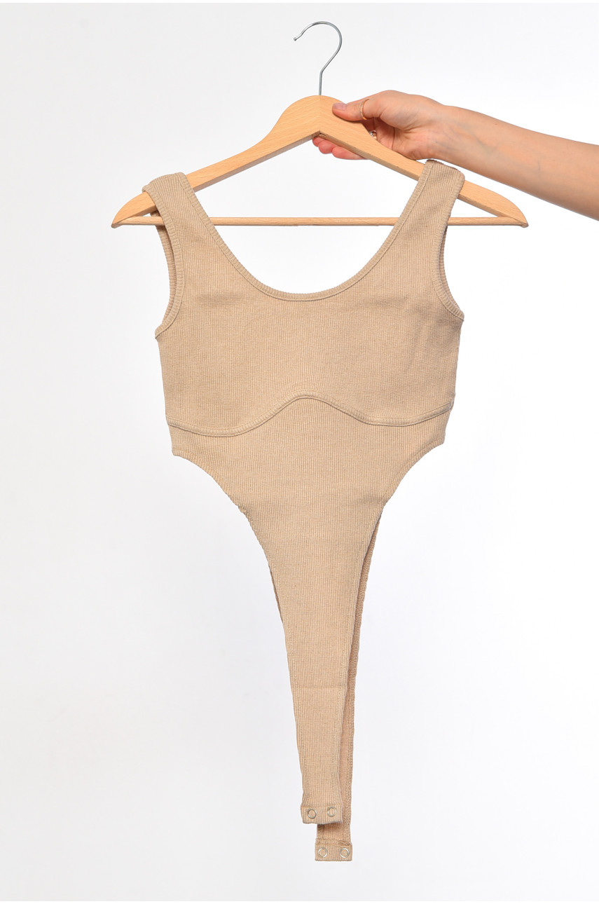 Боди женское однотонное серого цвета 4233 183505