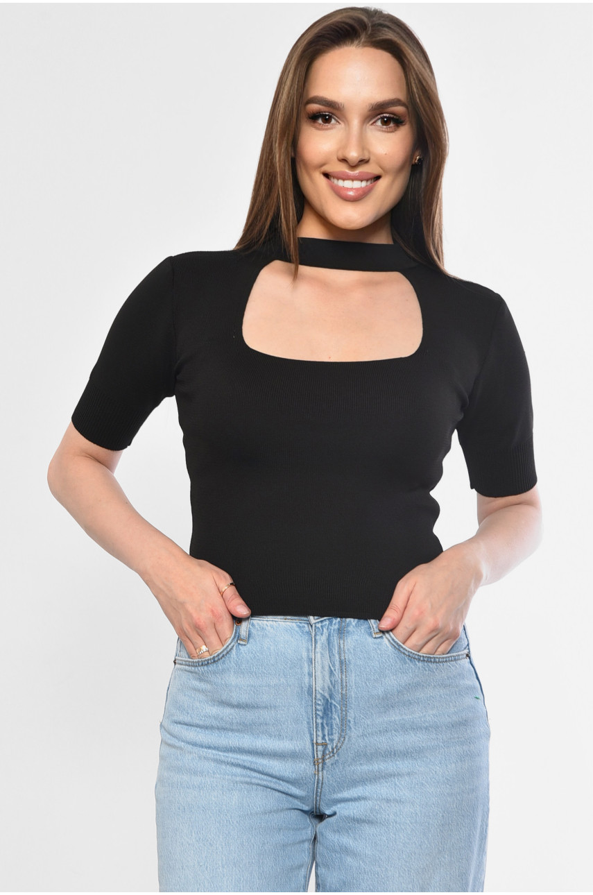 Футболка женская черного цвета 183513 Футболка женская черного цвета 183513