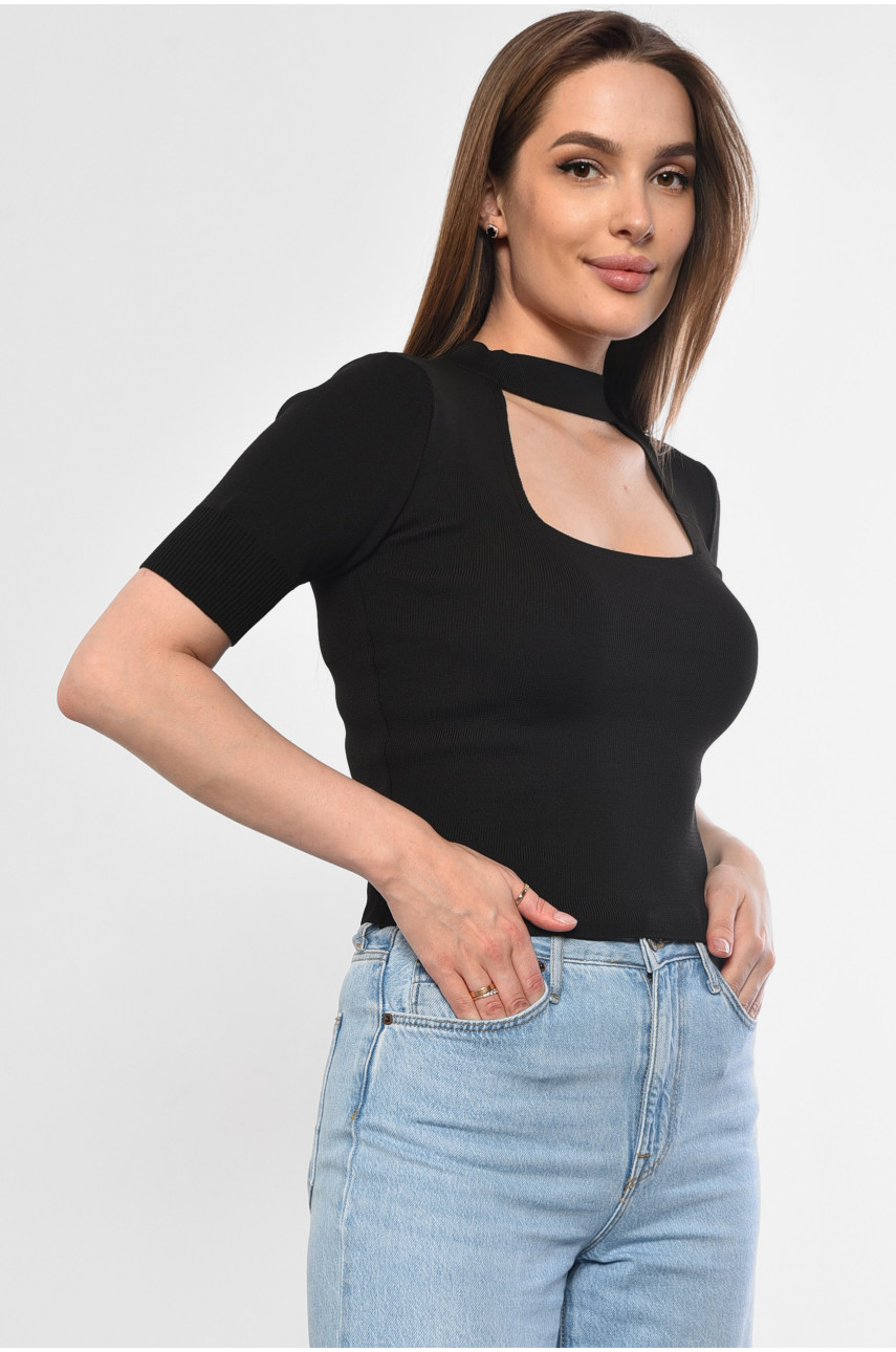 Футболка женская черного цвета 183513 Футболка женская черного цвета 183513