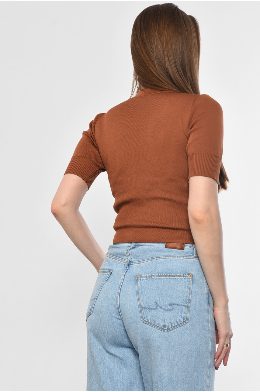 Футболка женская коричневого цвета 183518 Футболка женская коричневого цвета 183518