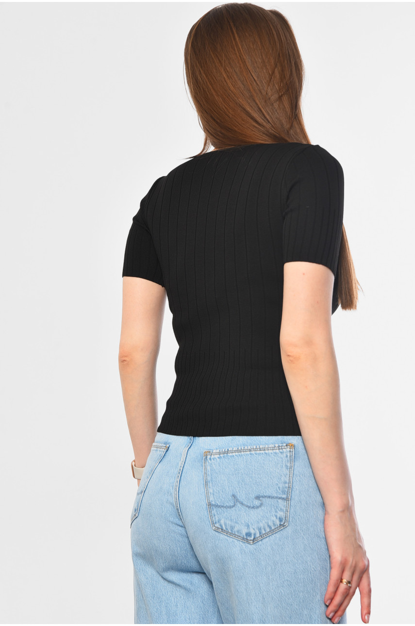 Жіноча футболка чорного кольору 183524