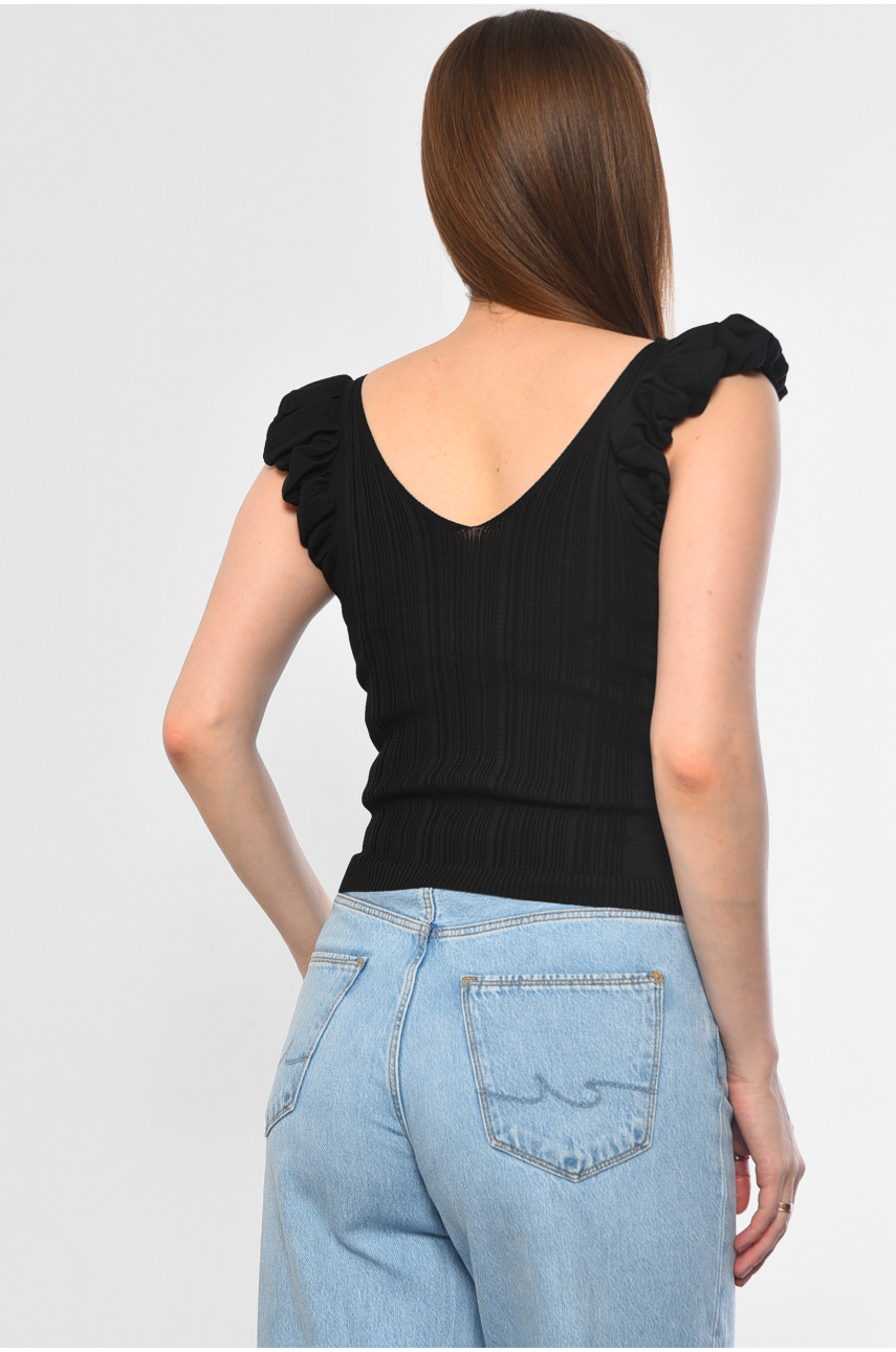 Майка женская черного цвета 183527 Майка женская черного цвета 183527