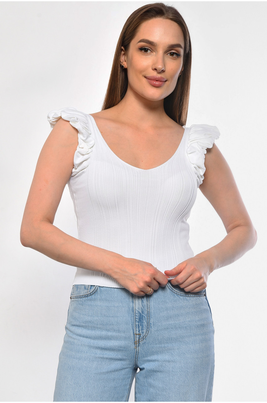 Майка женская белого цвета 183530 Майка женская белого цвета 183530