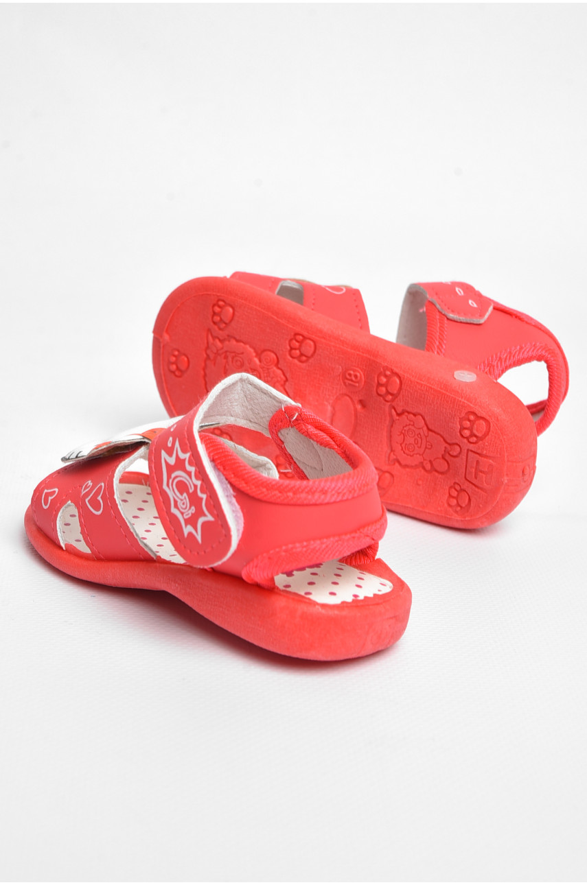 Босоніжки дитячі для дівчинки коралового кольору а55 183547