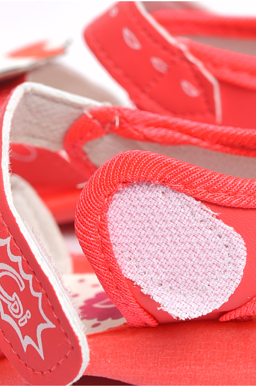 Босоніжки дитячі для дівчинки коралового кольору а55 183547