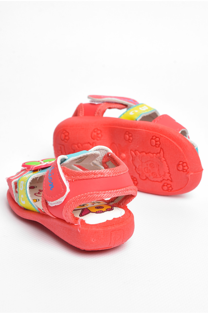 Сандалі дитячі для дівчинки коралового кольору а55 183562 Сандалі дитячі для дівчинки коралового кольору а55 183562