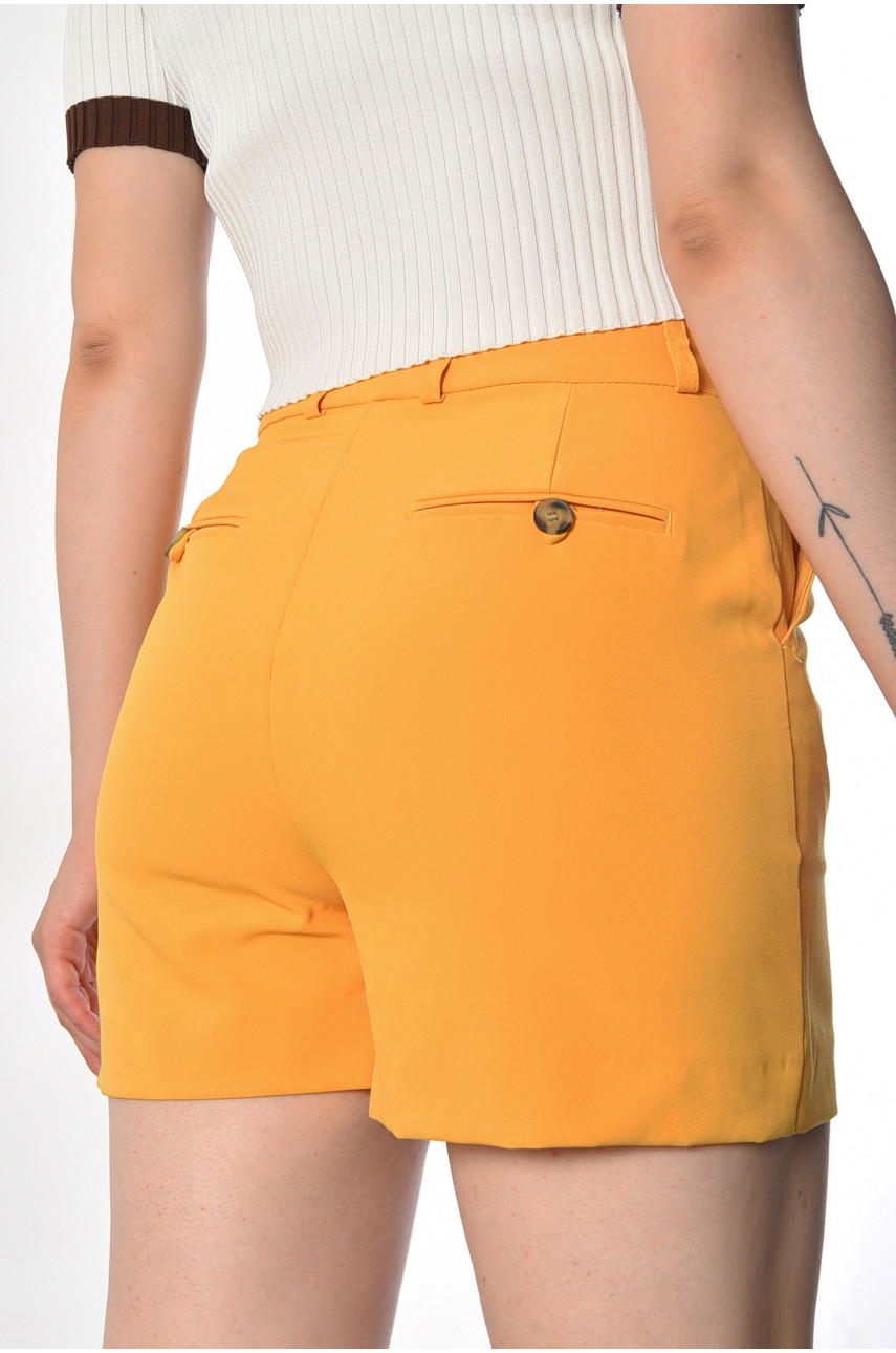 Шорты женские желтого цвета 183617 Шорты женские желтого цвета 183617