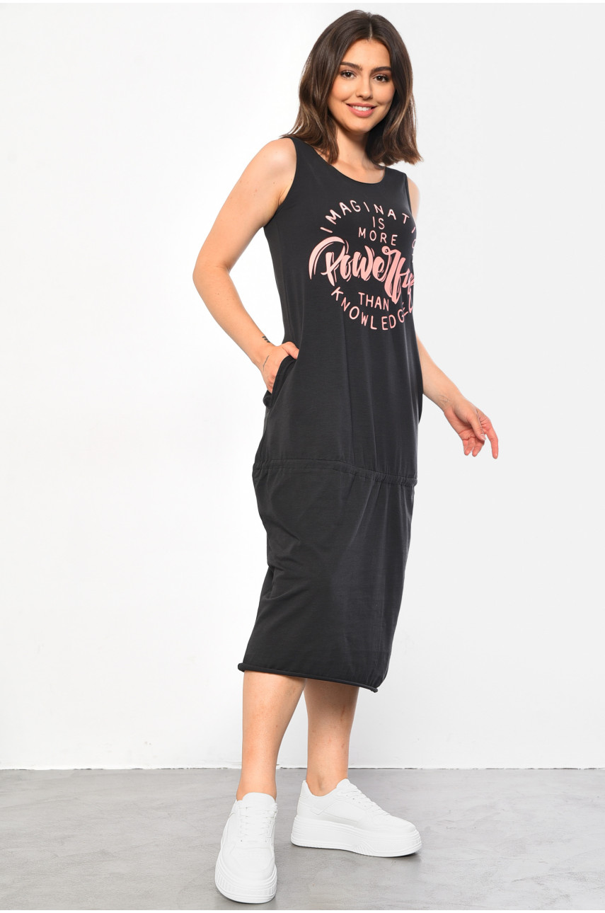 Платье женское графитового цвета 0542 183632 Платье женское графитового цвета 0542 183632