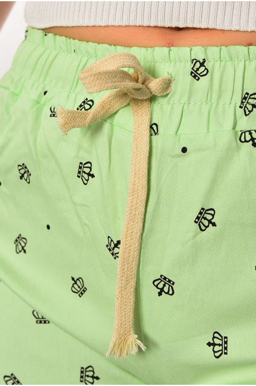Шорти жіночі світло-зеленого кольору 183694 Шорти жіночі світло-зеленого кольору 183694