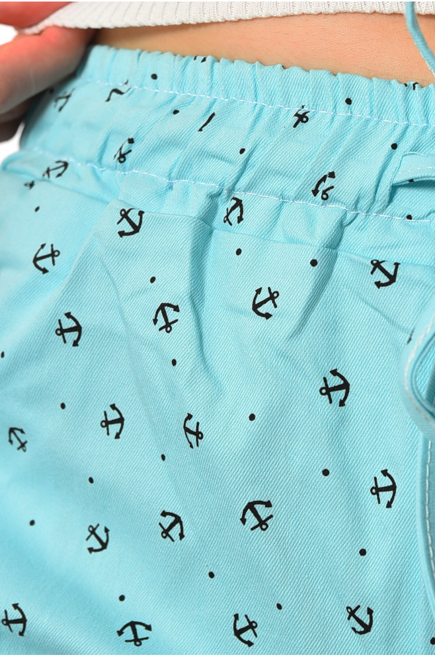 Шорты женские голубого цвета 7164 183726 Шорты женские голубого цвета 7164 183726