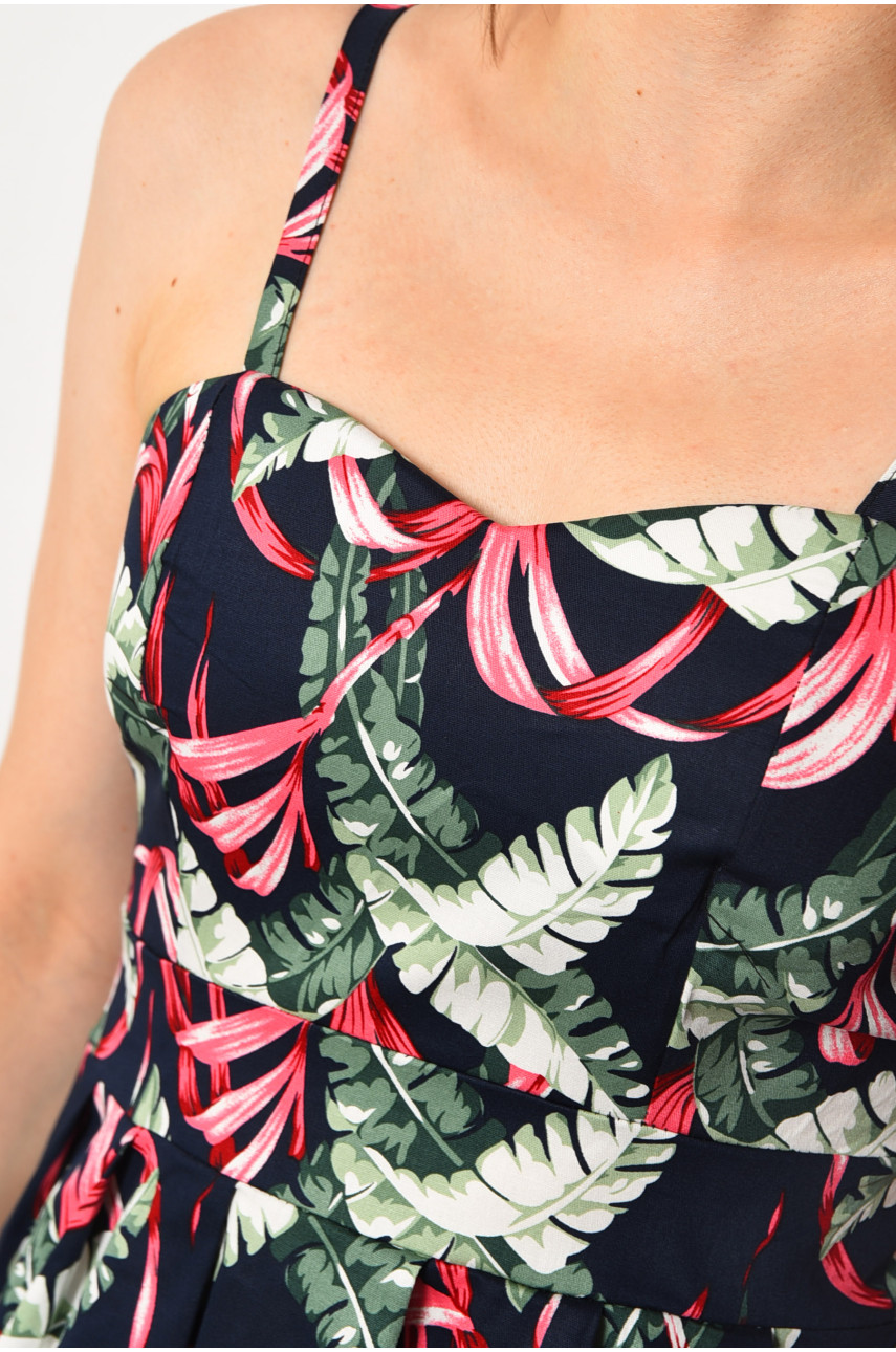 Сарафан жіночий темно-синього кольору 183749