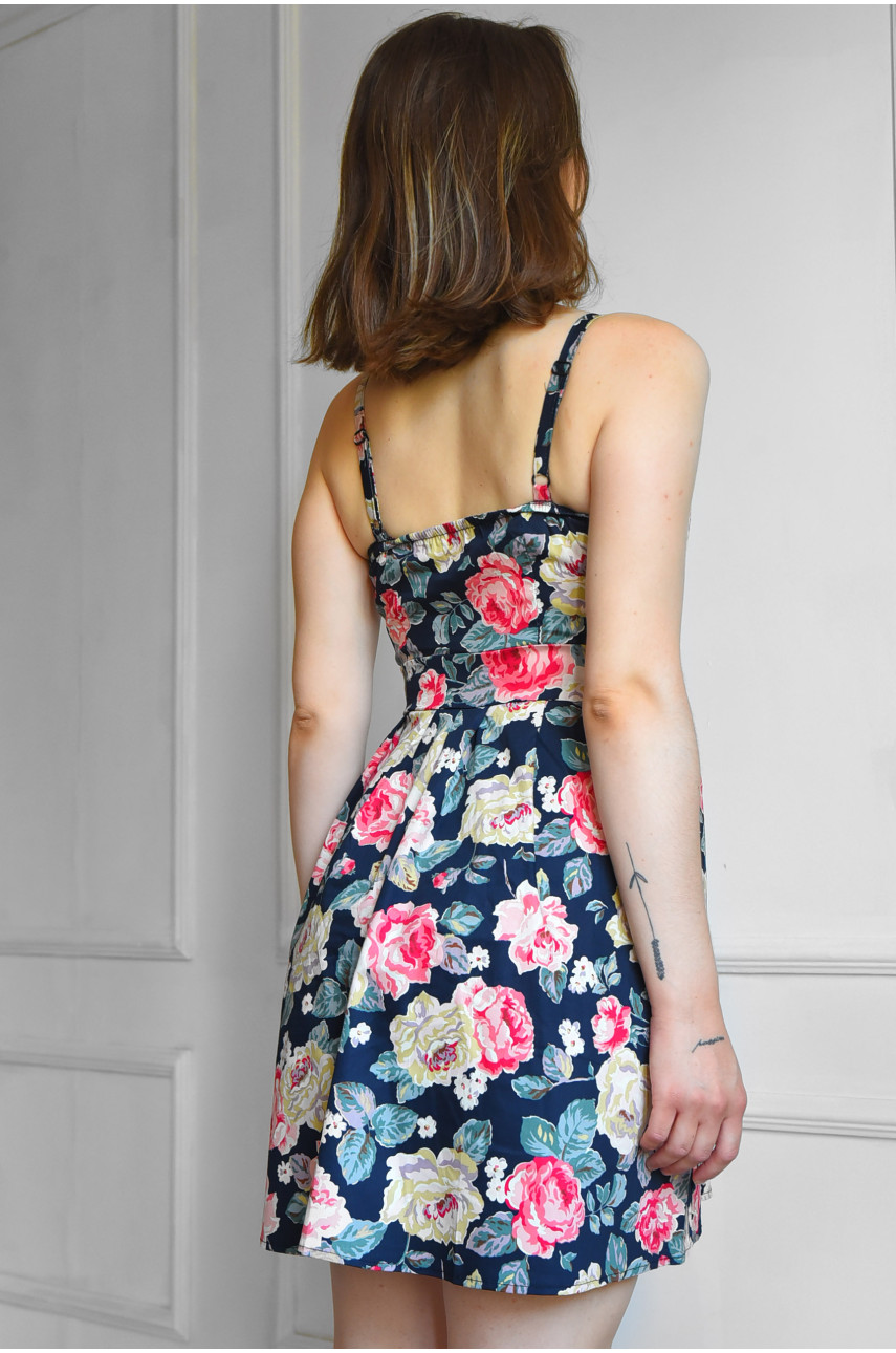 Сарафан жіночий темно-синього кольору 183755