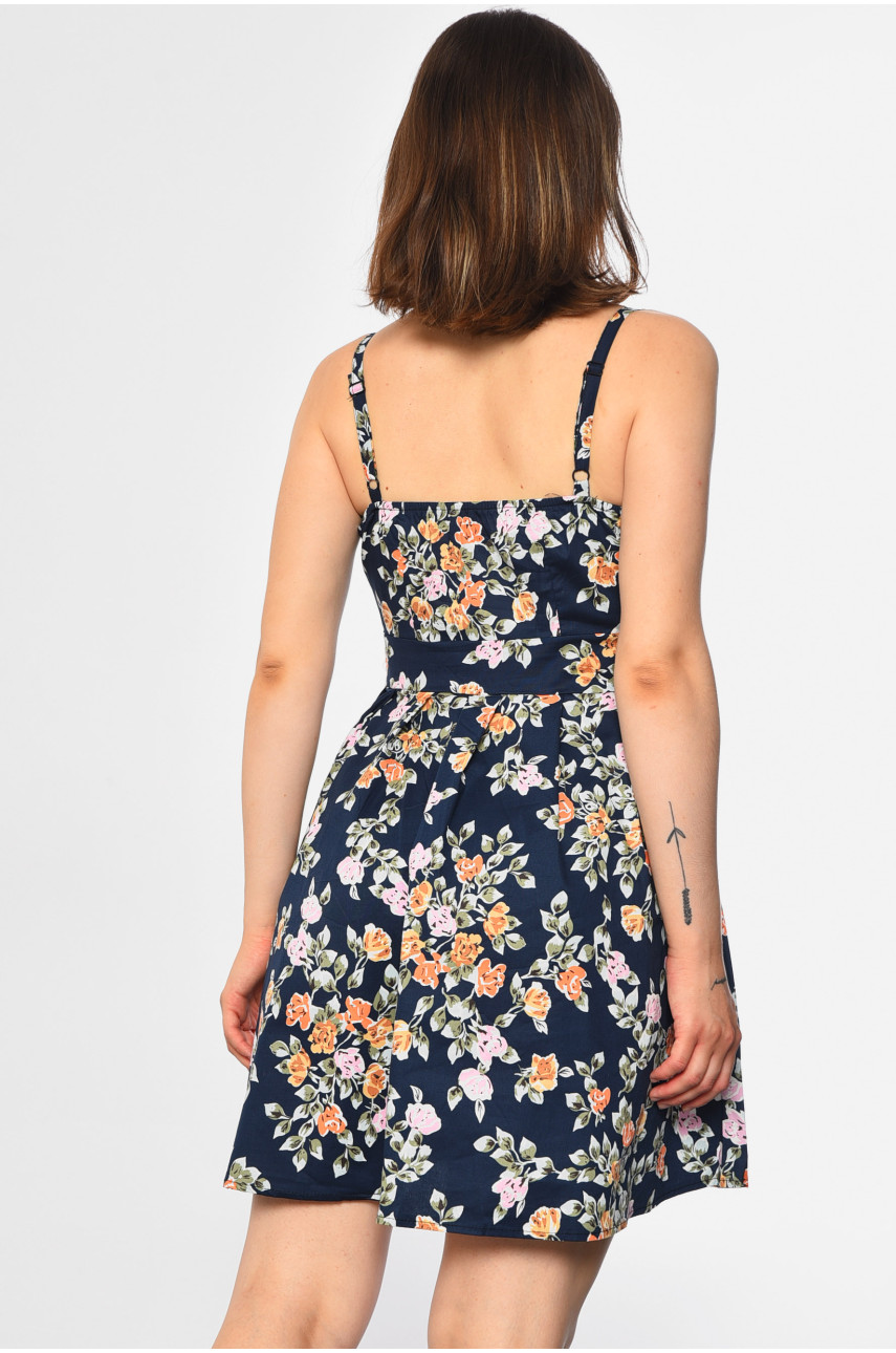 Сарафан жіночий темно-синього кольору 183756