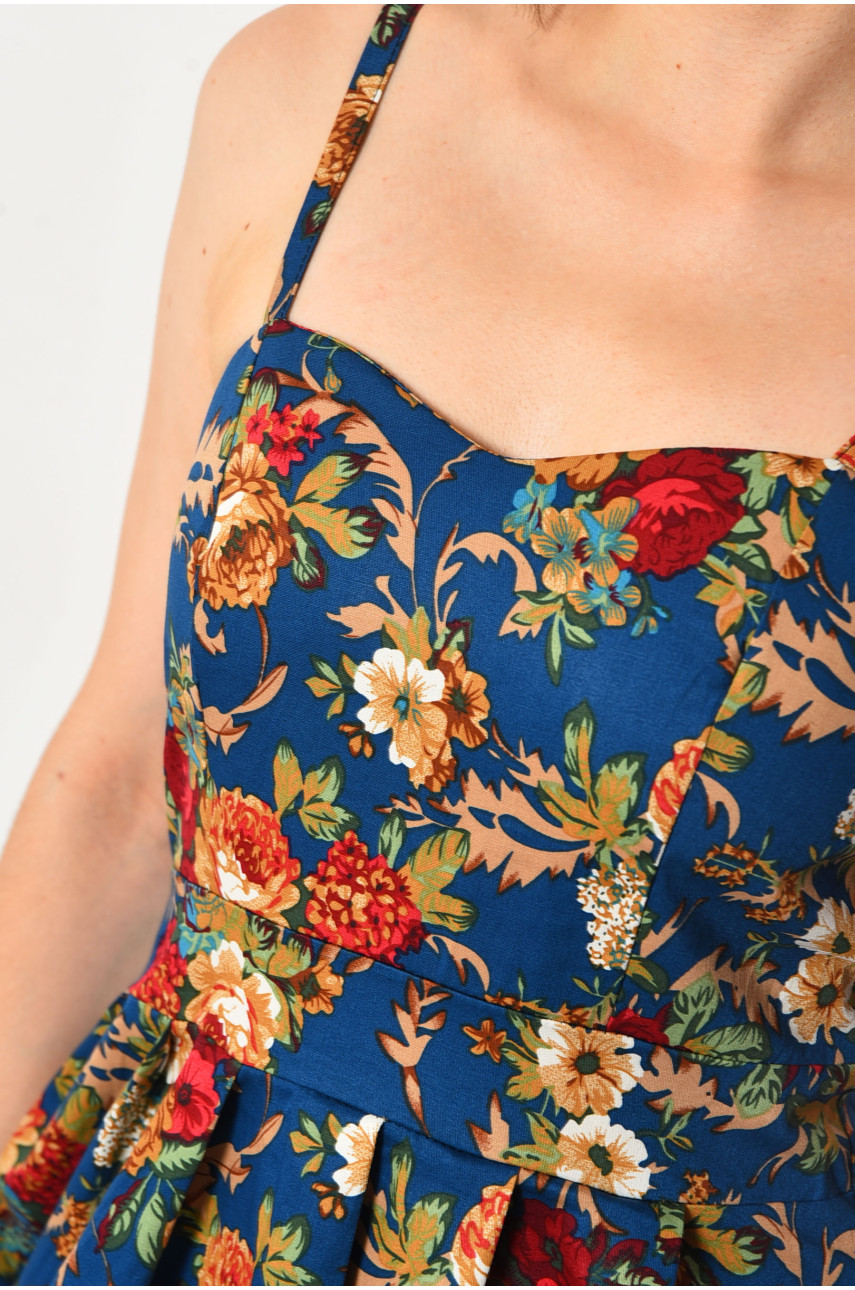 Сарафан жіночий синього кольору 183771