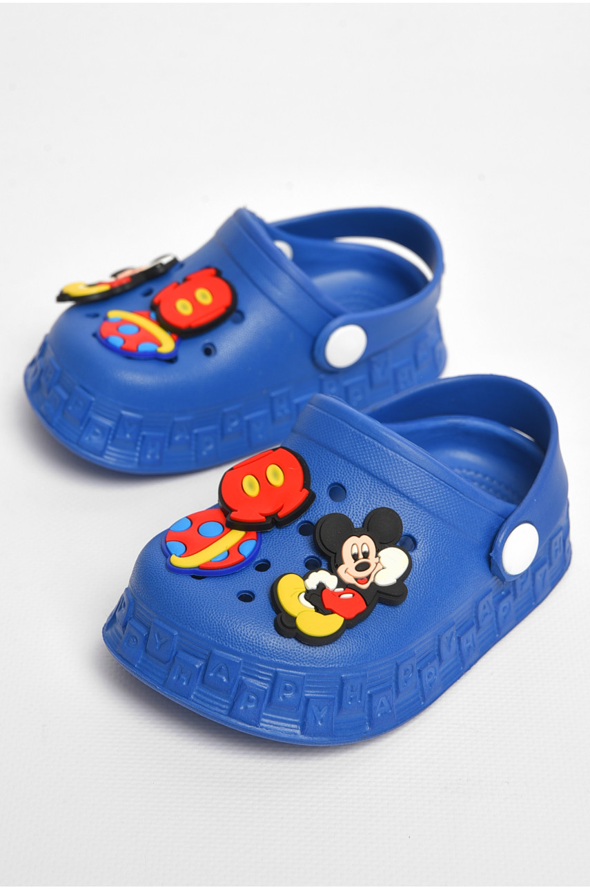 Кроксы детские синего цвета с украшением 806-8 183791