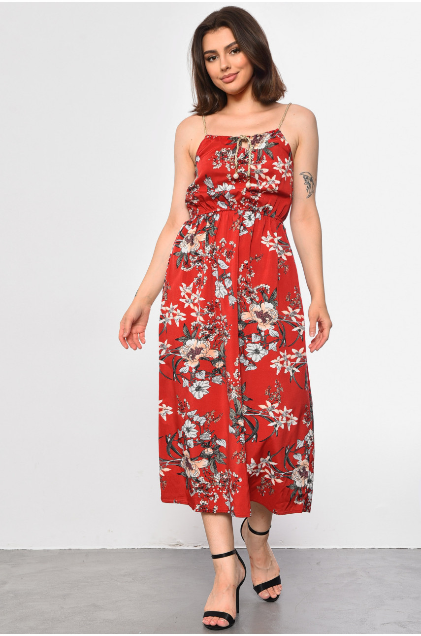 Сарафан женский красного цвета 1303 183812 Сарафан женский красного цвета 1303 183812