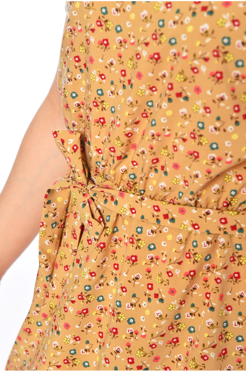 Платье женское с принтом бежевого цвета 183830