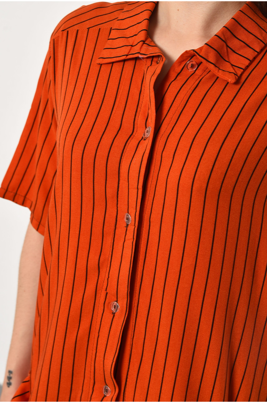 Платье женское полубатальное оранжевого цвета 115 183834 Платье женское полубатальное оранжевого цвета 115 183834