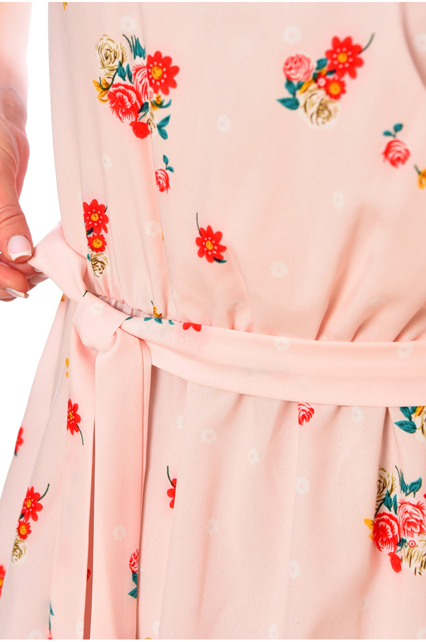 Сукня жіноча з принтом персикового кольору 183838 Сукня жіноча з принтом персикового кольору 183838