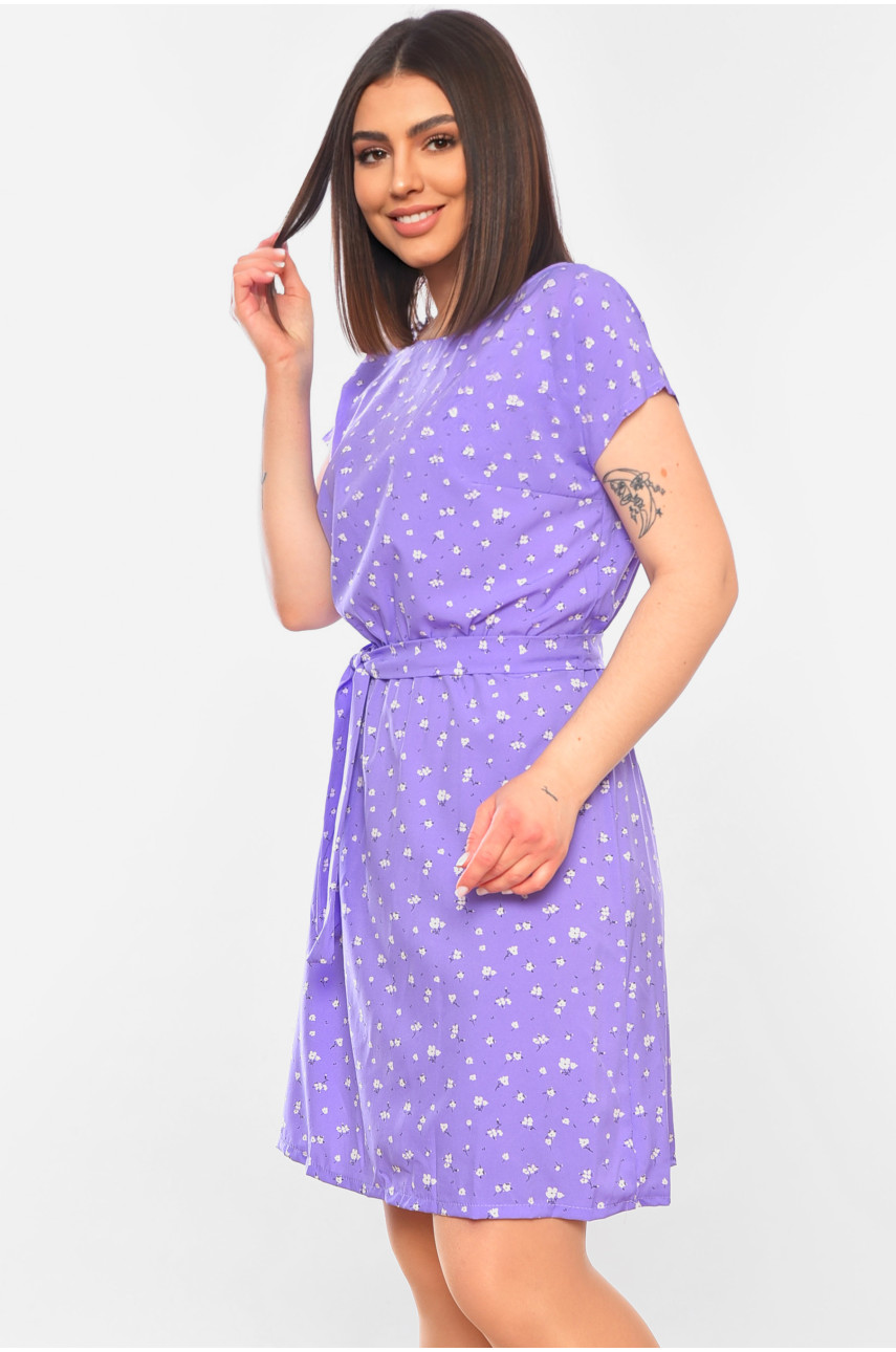 Платье женское с принтом сиреневого цвета 183853