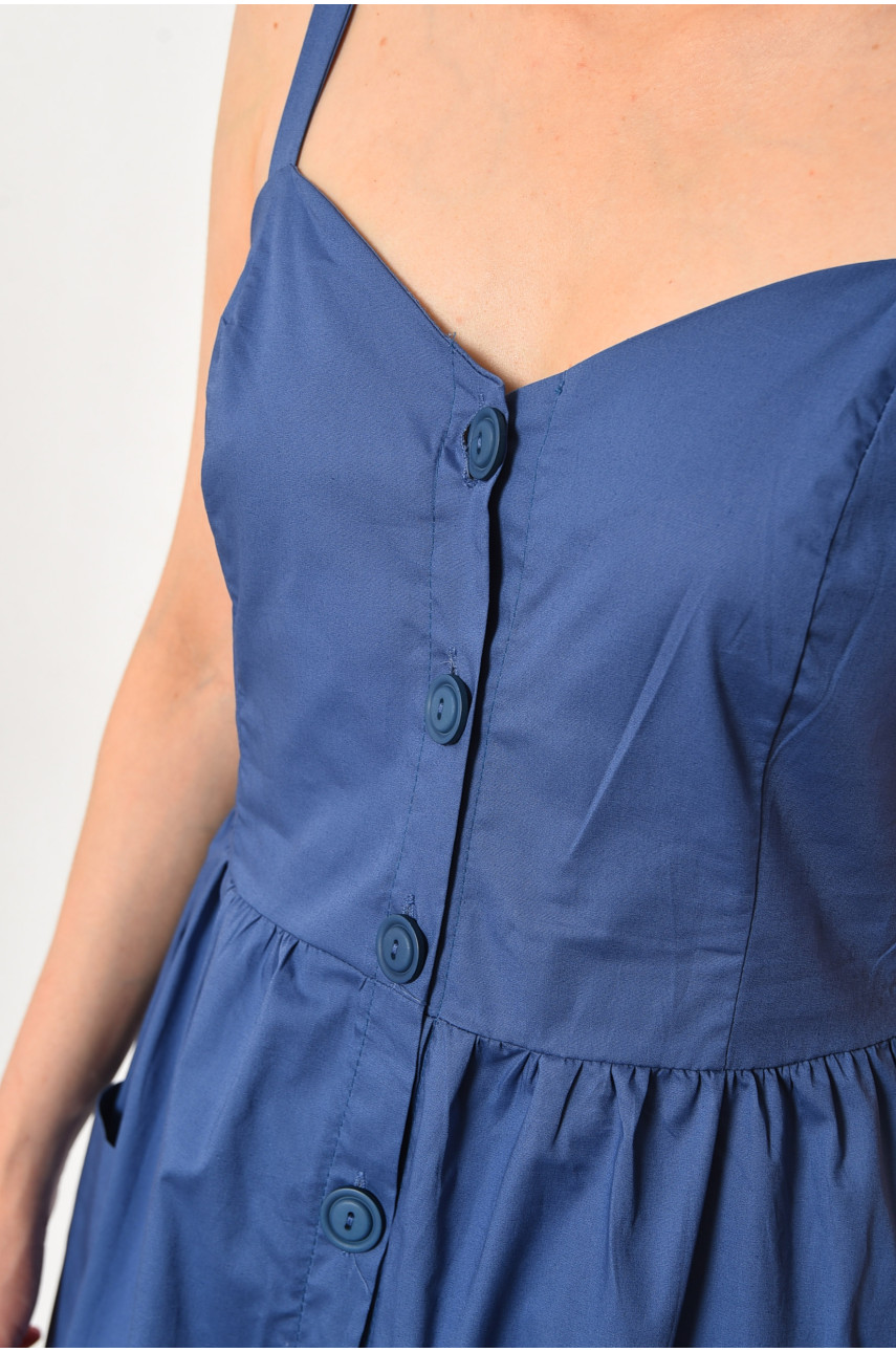 Сарафан жіночий темно-синього кольору 286 183859