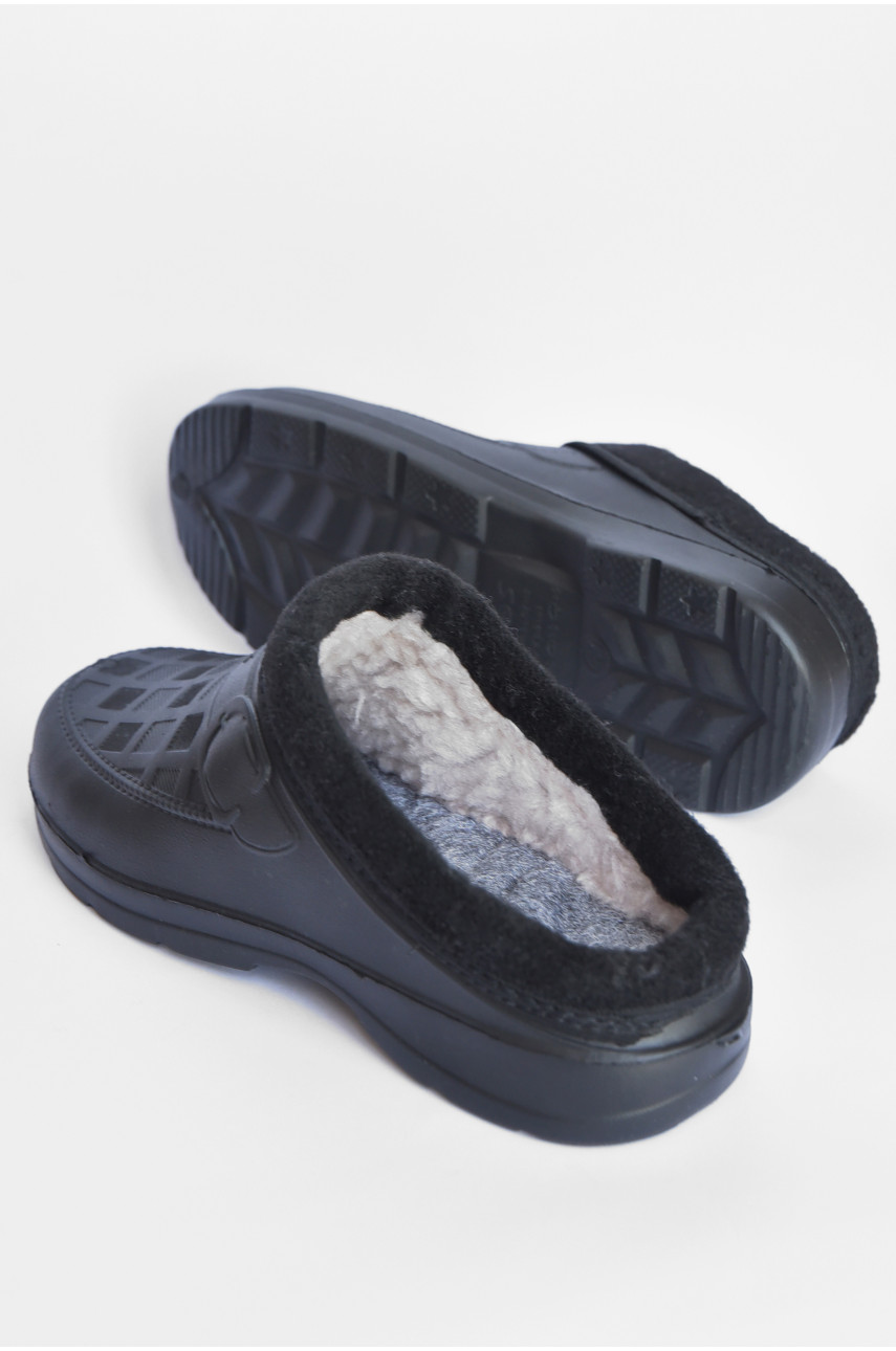Калоші чоловічі без задника на флісі чорного кольору ГП-28 183940