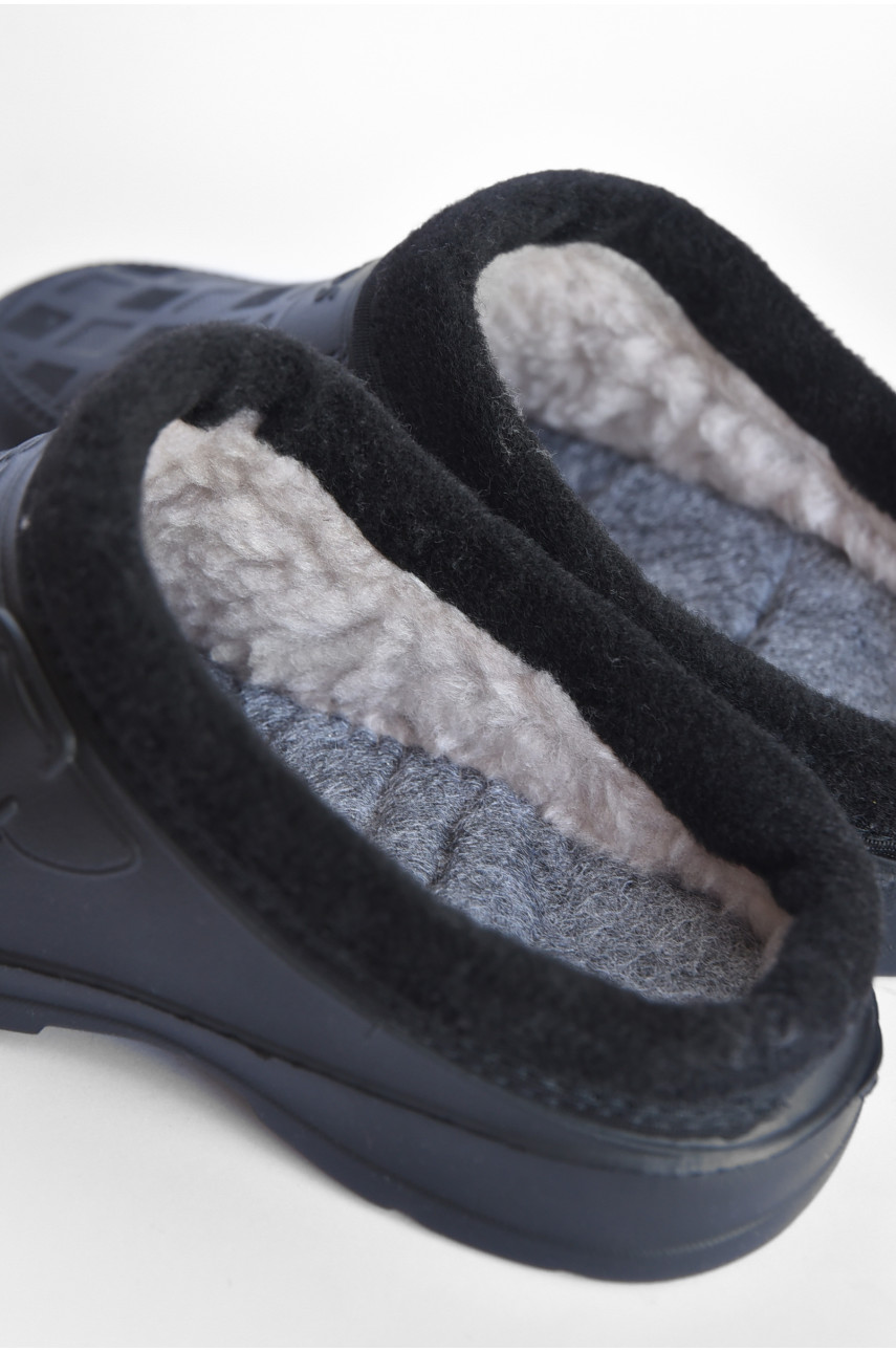 Калоші чоловічі без задника на флісі чорного кольору ГП-28 183940