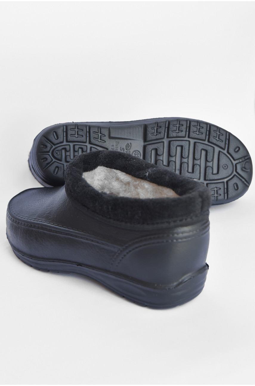 Калоші чоловічі на хутрі чорного кольору гп-11 183943