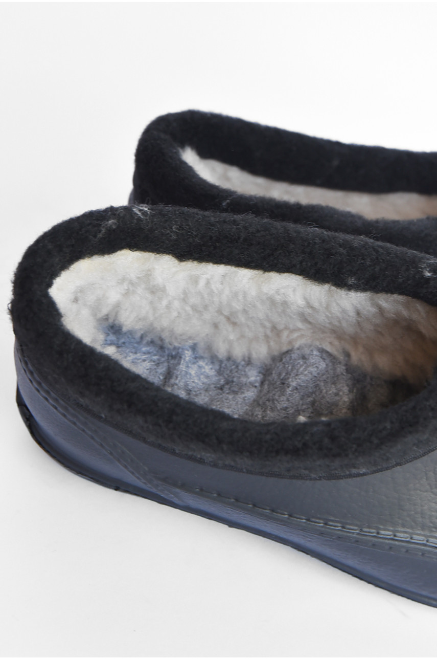 Калоші чоловічі на хутрі чорного кольору гп-11 183943