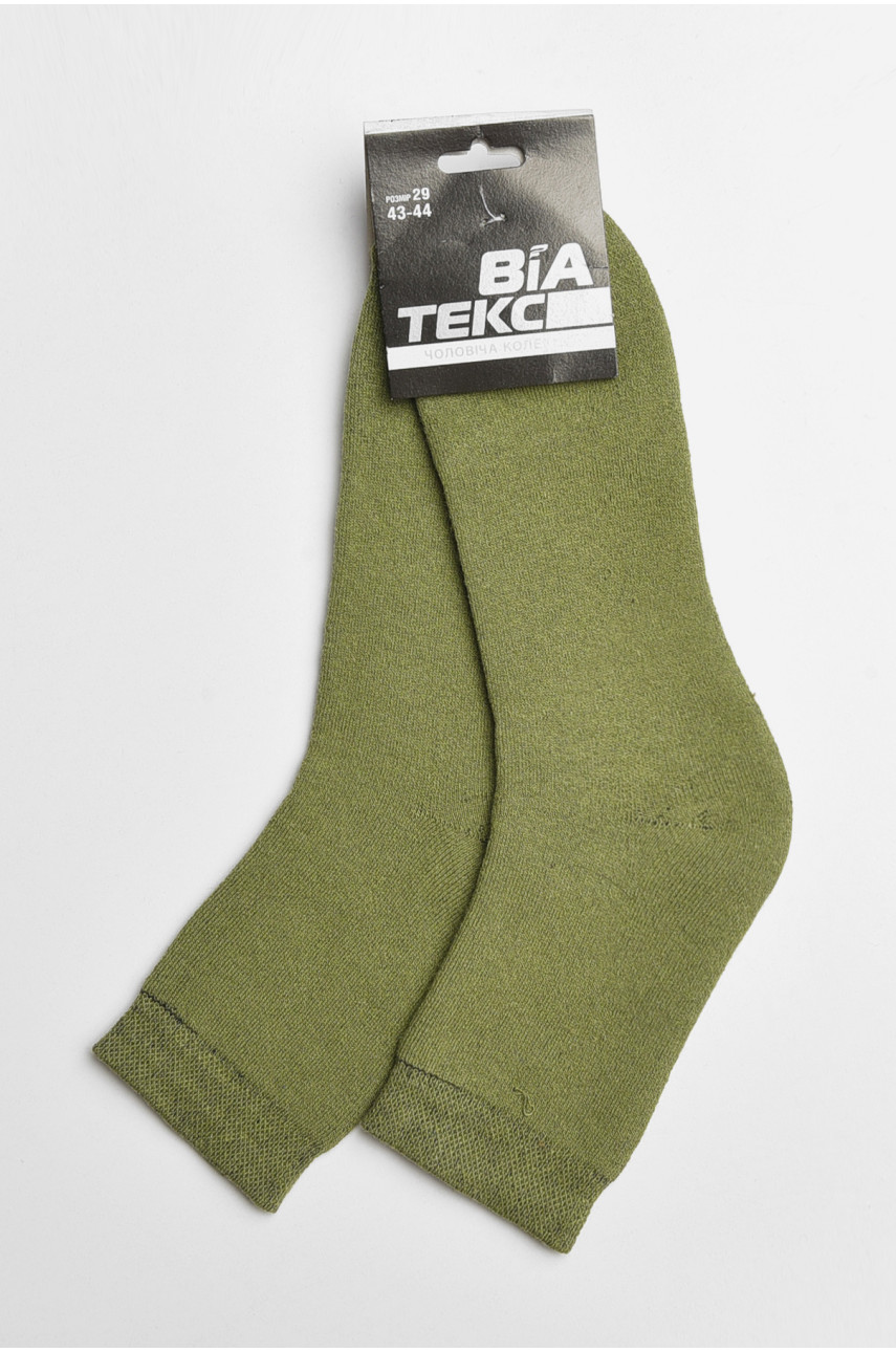 Шкарпетки чоловічі махрові кольору хакі 183949 Шкарпетки чоловічі махрові кольору хакі 183949