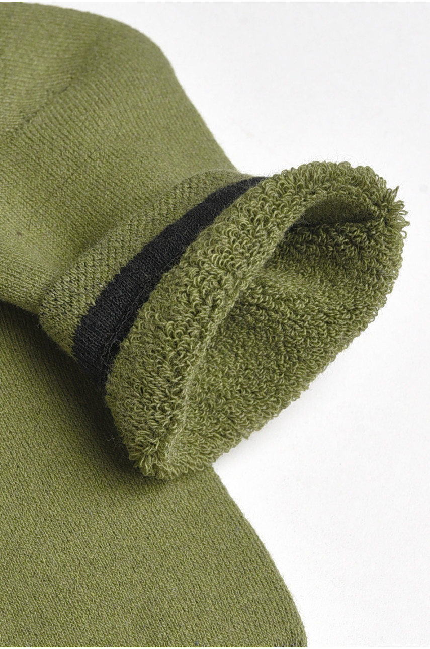 Шкарпетки чоловічі махрові кольору хакі 183949 Шкарпетки чоловічі махрові кольору хакі 183949