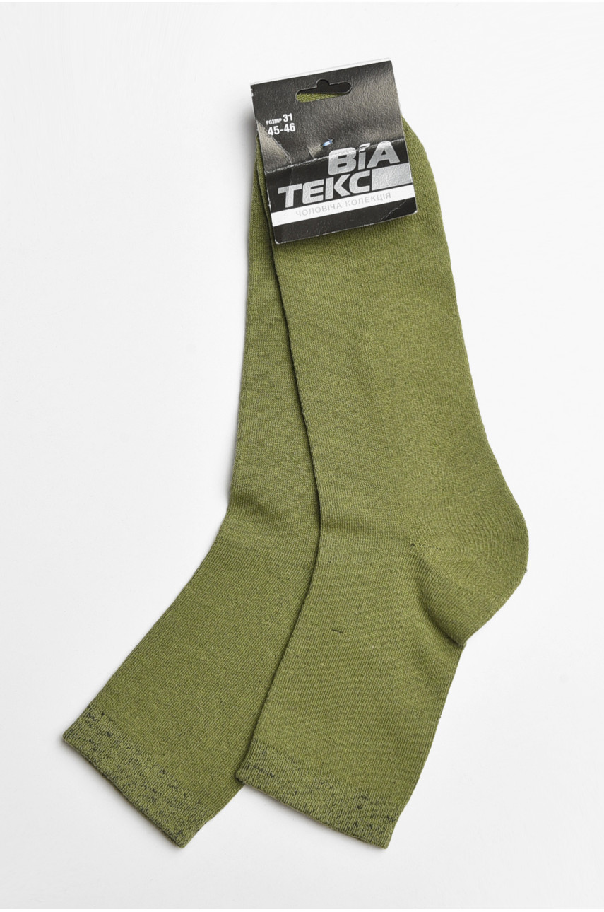 Носки мужские с махровой подошвой цвета хаки 183951