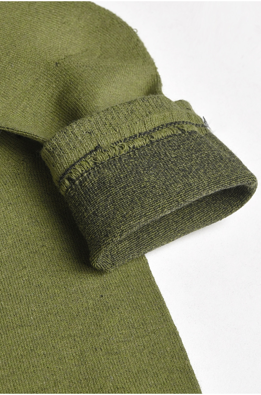 Носки мужские с махровой подошвой цвета хаки 183951