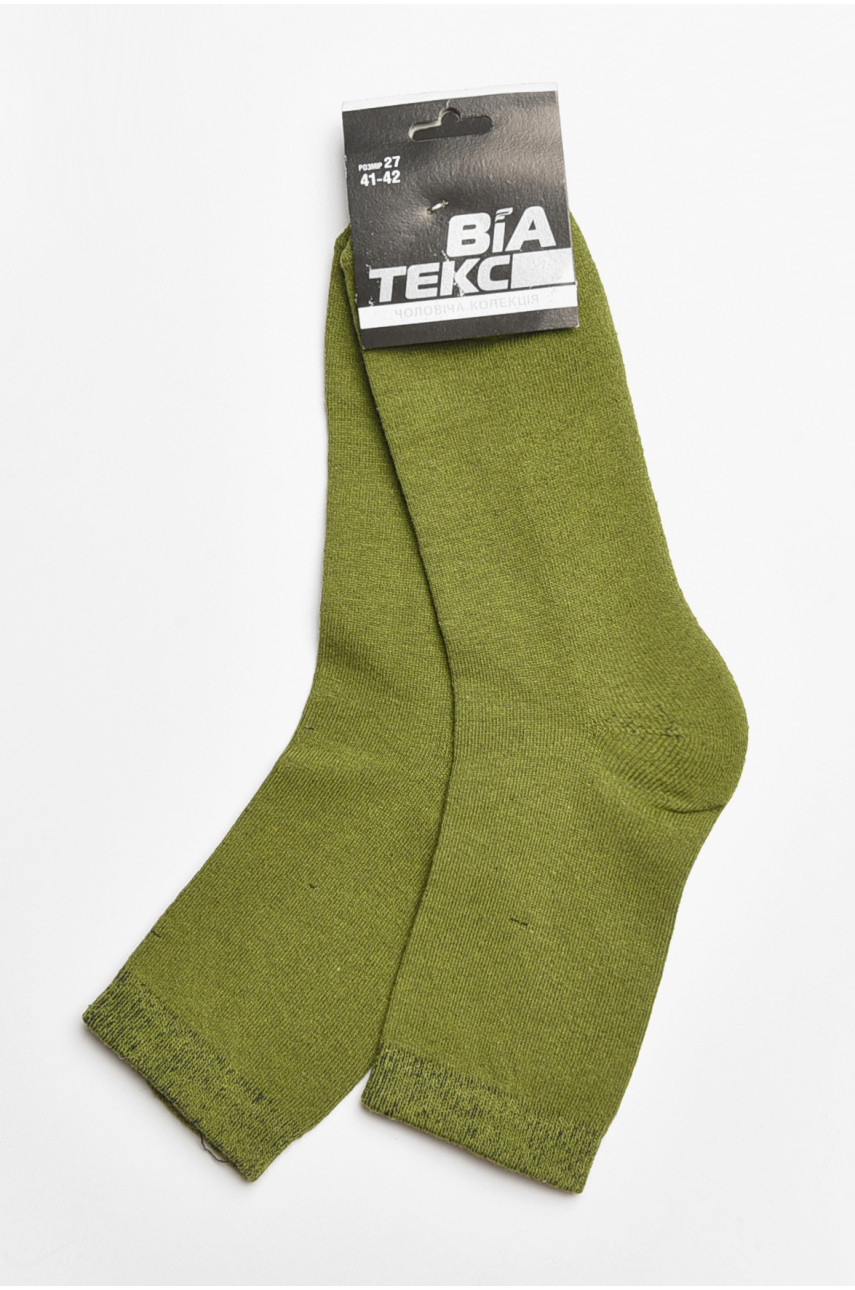 Носки мужские с махровой подошвой цвета хаки 183952