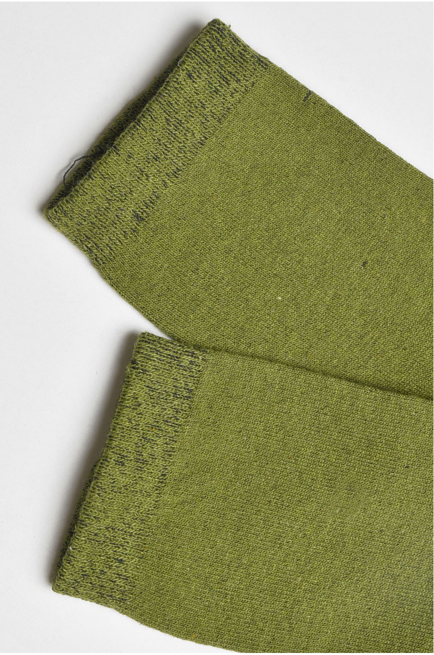 Носки мужские с махровой подошвой цвета хаки 183952