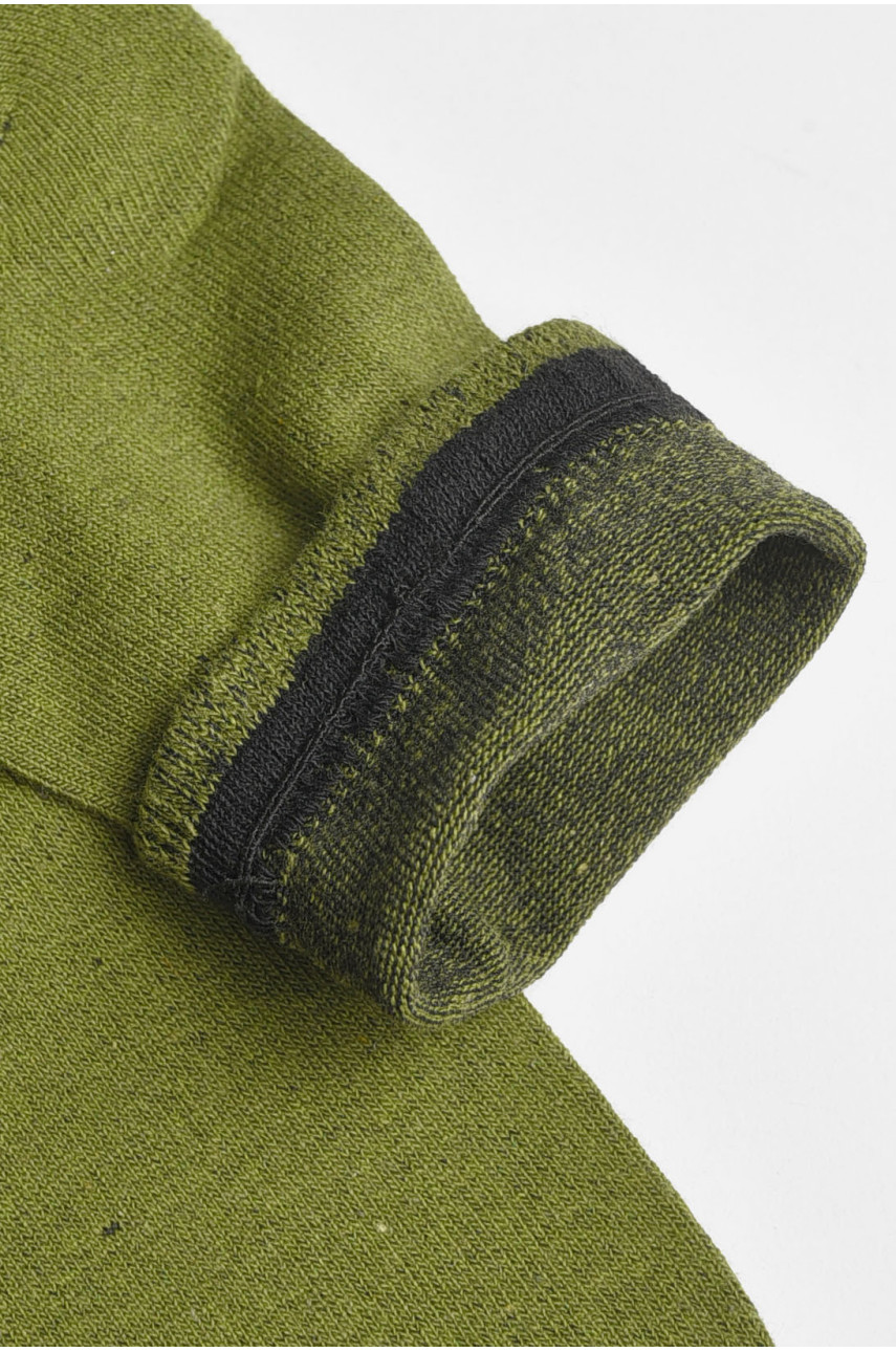 Носки мужские с махровой подошвой цвета хаки 183952