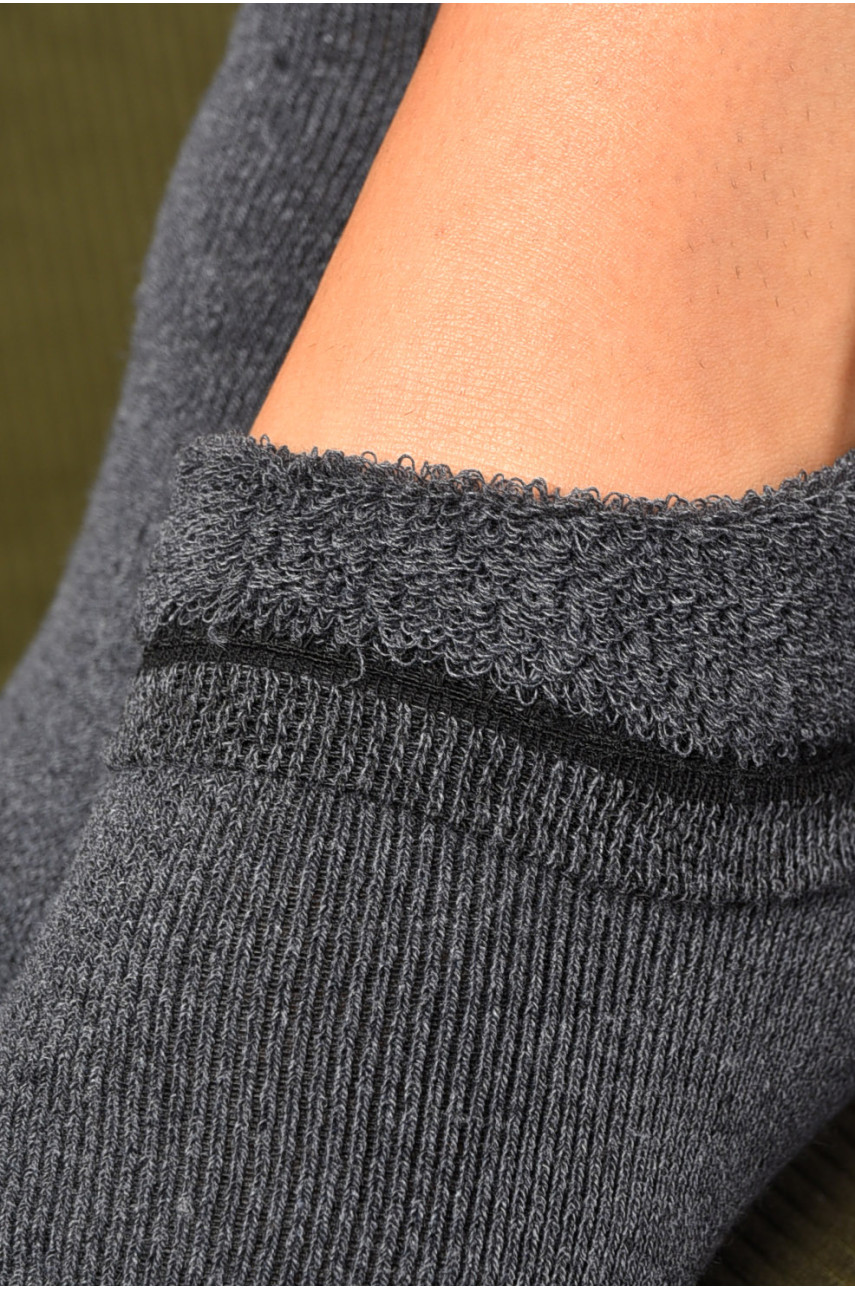 Шкарпетки жіночі махрові сірого кольору 183960 Шкарпетки жіночі махрові сірого кольору 183960