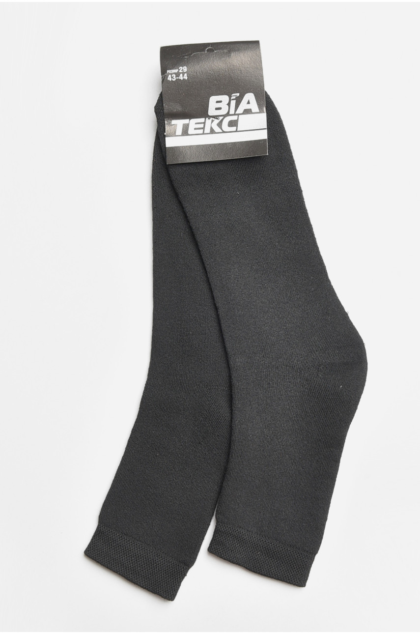 Шкарпетки чоловічі махрові чорного кольору 183963