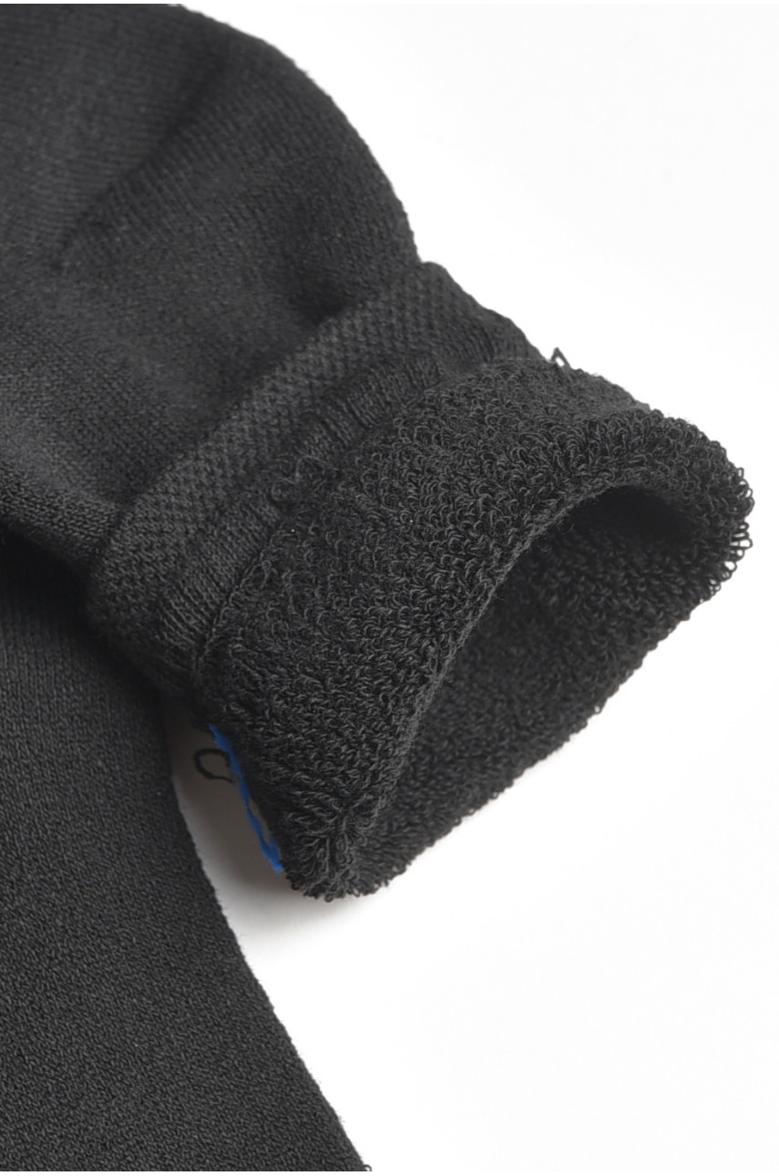 Шкарпетки чоловічі махрові чорного кольору 183963