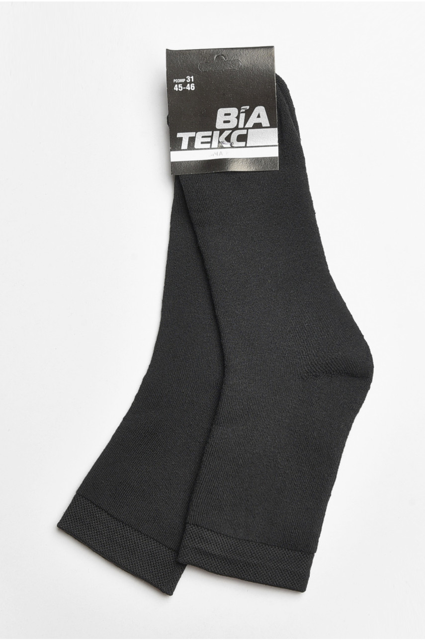 Шкарпетки чоловічі махрові чорного кольору 183965