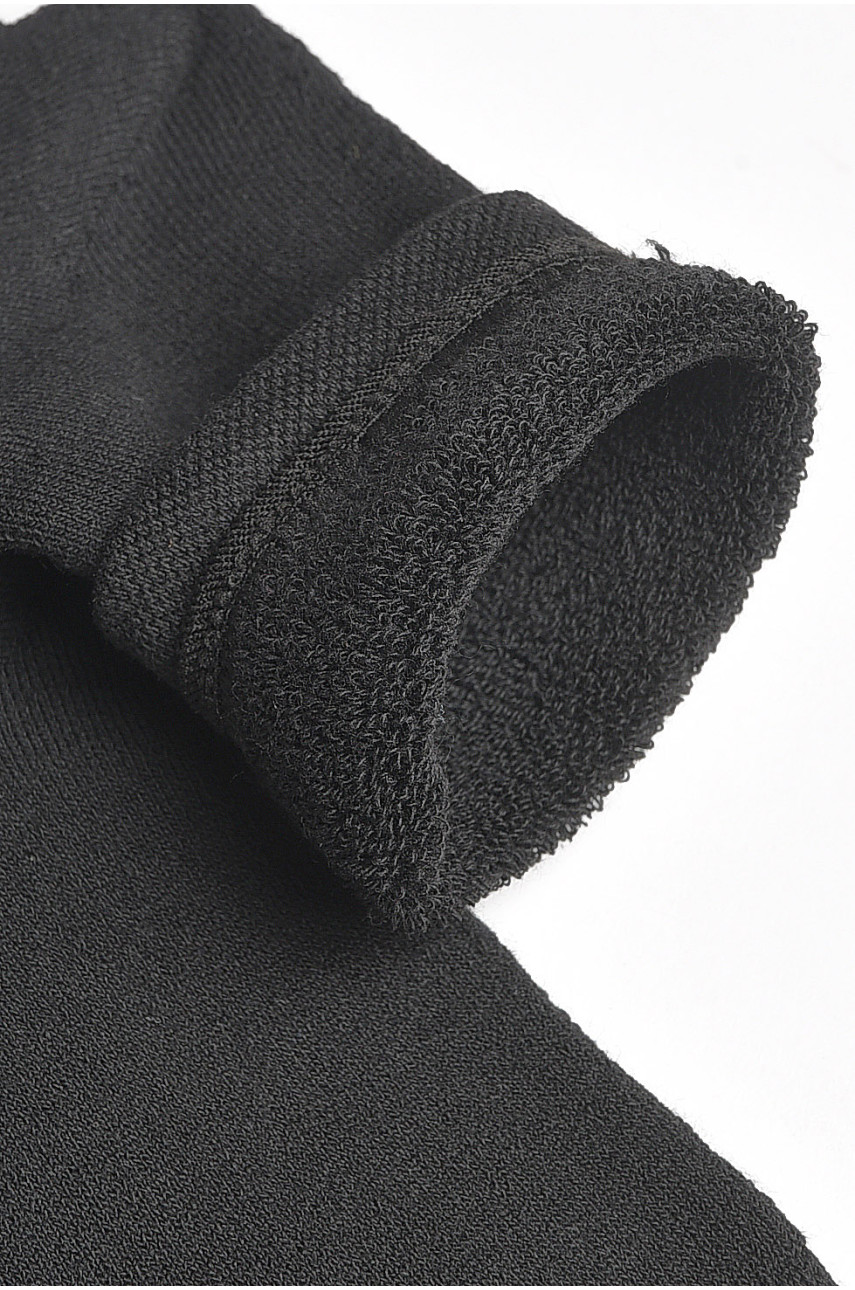 Шкарпетки чоловічі махрові чорного кольору 183965