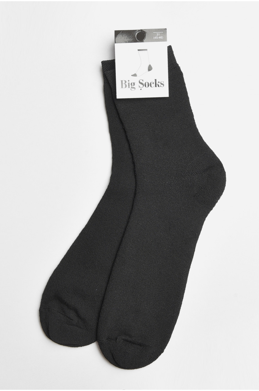 Шкарпетки чоловічі махрові чорного кольору 183968 Шкарпетки чоловічі махрові чорного кольору 183968