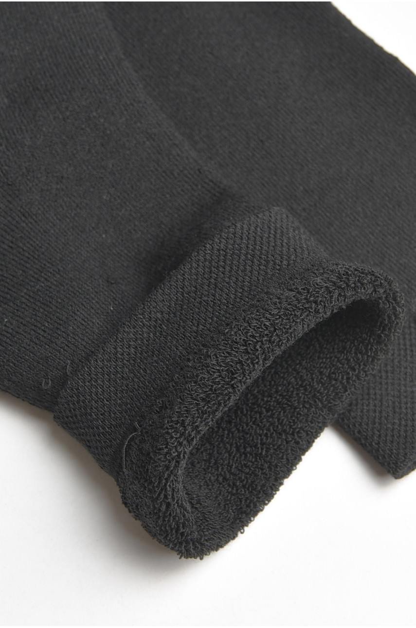 Шкарпетки чоловічі махрові чорного кольору 183968 Шкарпетки чоловічі махрові чорного кольору 183968