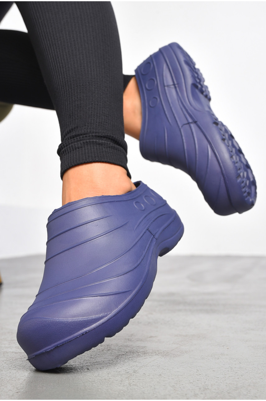 Галоши женские синего цвета квітка 183976