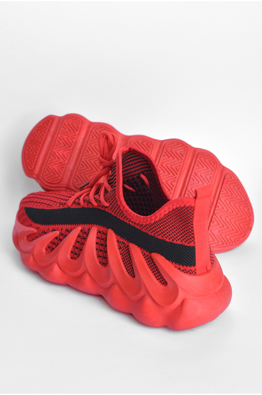 Кросівки чоловічі червоного кольору на шнурівці U339-4 184037